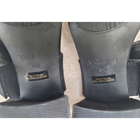 Unisa Audrey Black Block Heel Sandals - Picture 16 of 16